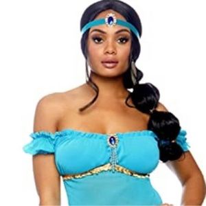 Jasmine Arabian Princess Costume & Wig Combo Set Adult (Small 4-6)